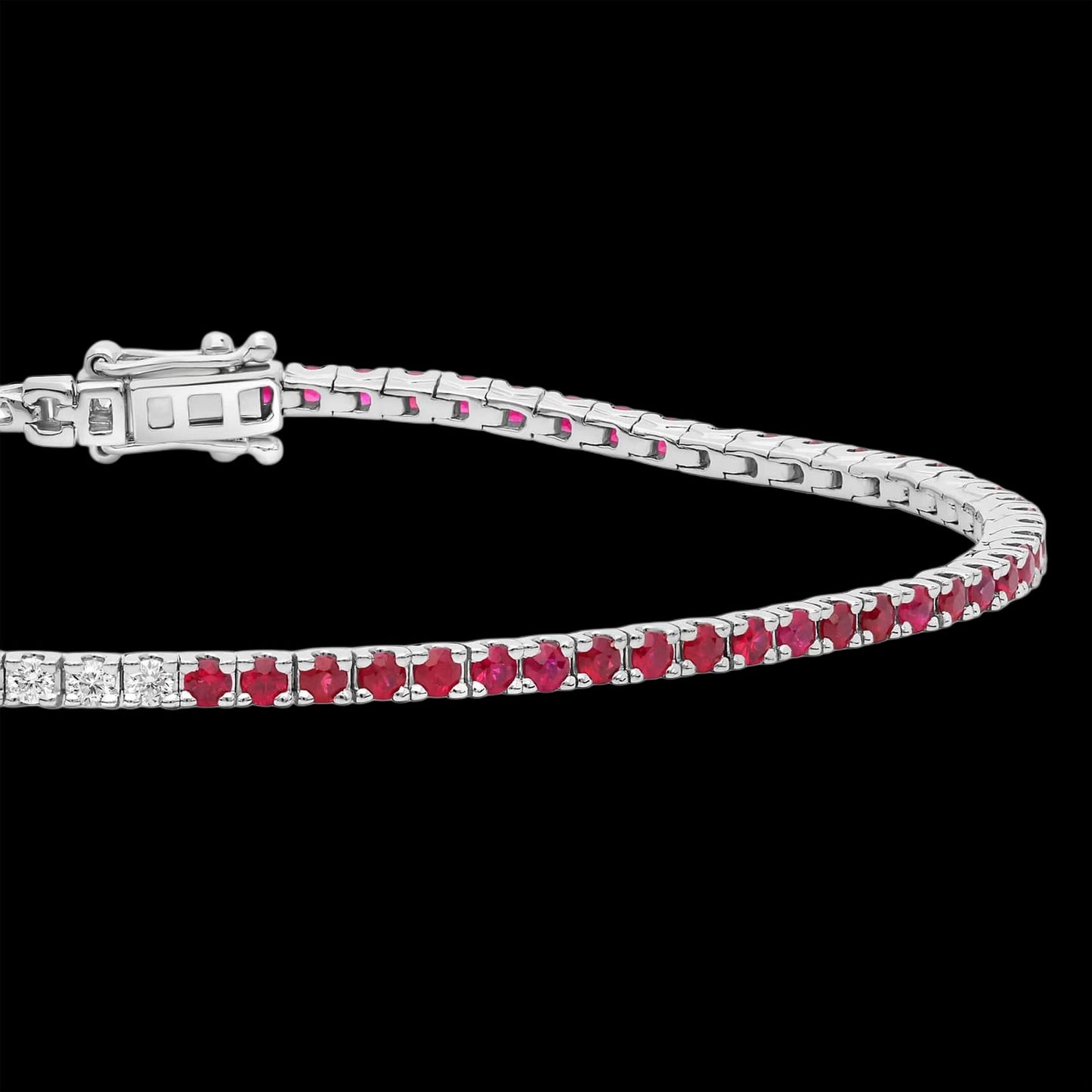 Half & Half Round Diamond Tennis Braclet