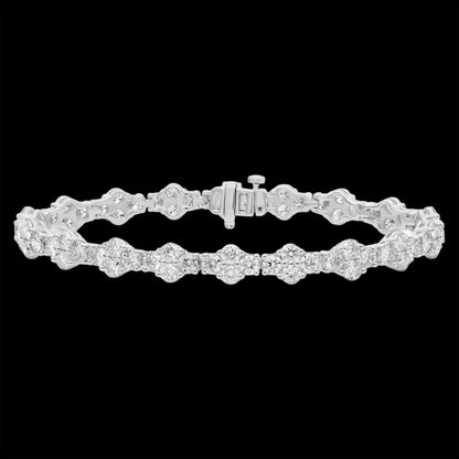 Diamond Cluster Tennis Braclet