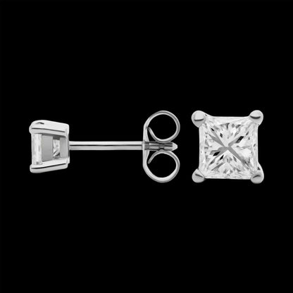 Princess Cut Diamond Stud Earring