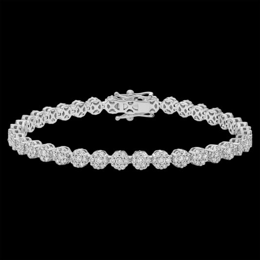 Flow Cluster Tennis Bracelet