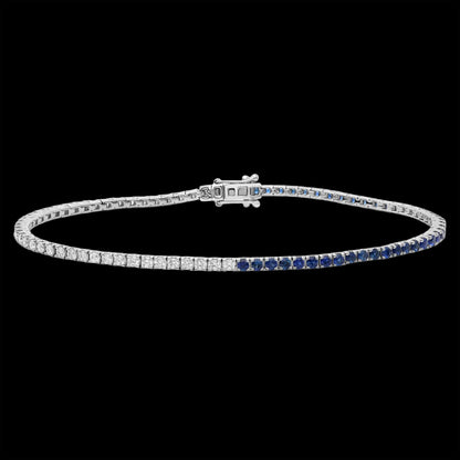 Half & Half Round Diamond Tennis Braclet