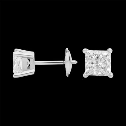 Princess Cut Diamond Stud Earring