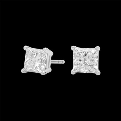 Princess Cut Diamond Stud Earring