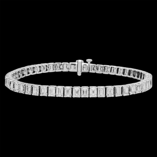 Emerald Cut Diamond Tennis Braclet