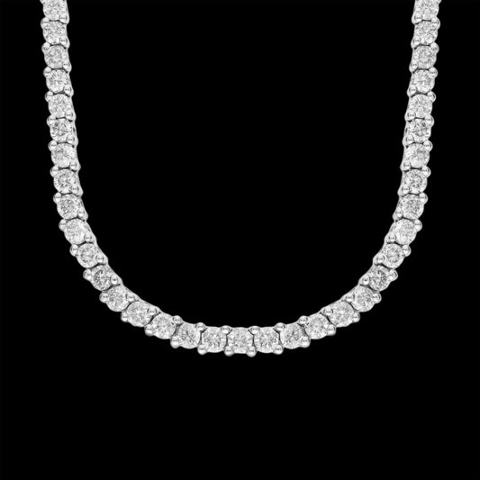 Diamond Two Prong Eternity Necklace