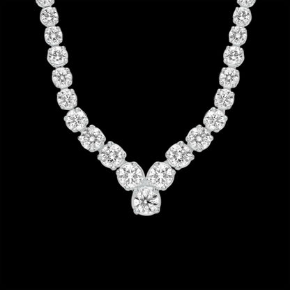 Chevron Diamond Eternity Necklace