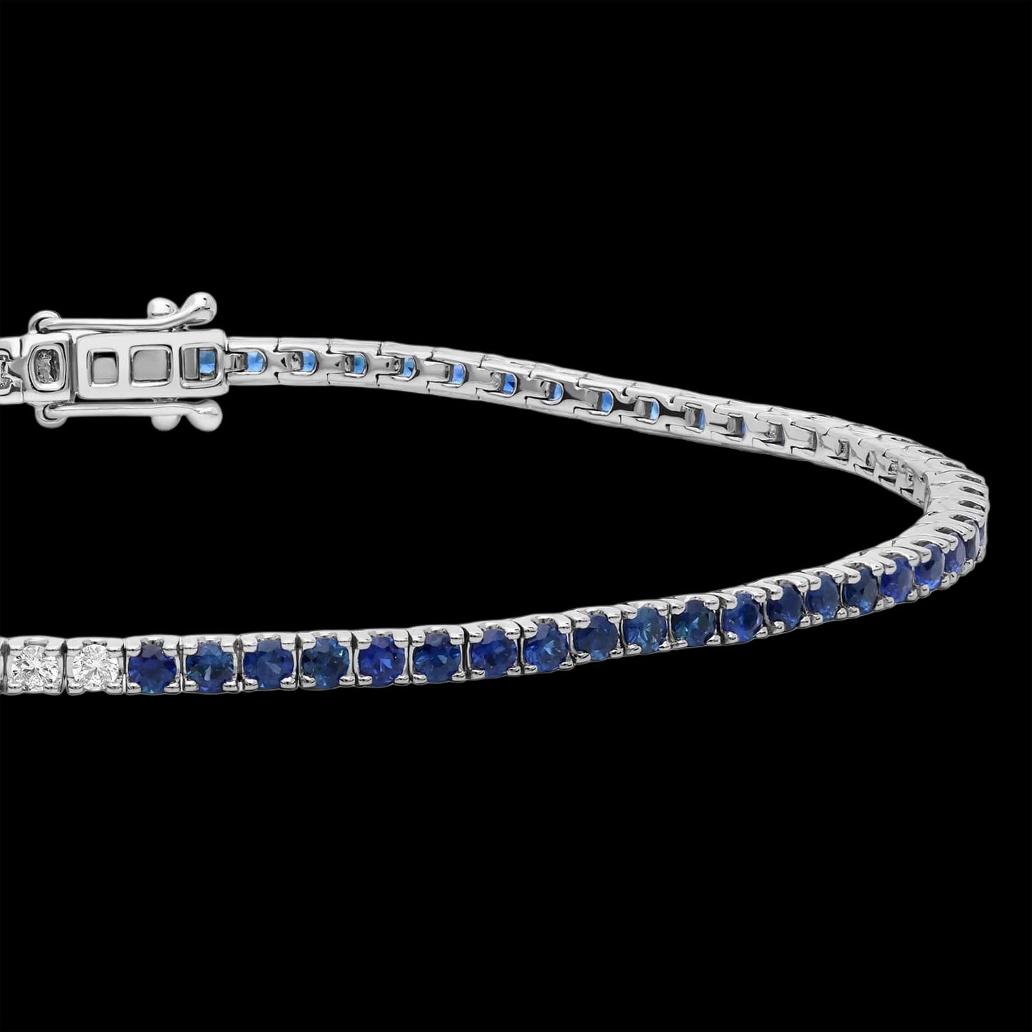 Half & Half Round Diamond Tennis Braclet